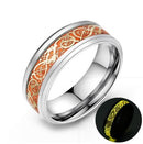 Lichtgevende Keltische Draak Ring