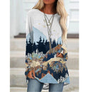 Plus Size Berg Bedrukte Sweatshirts