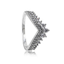 V vorm Sterling zilveren Ring
