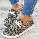 Dames Canvas Lace-Up Loafers