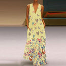 Vlinder Mouwloze Maxi Jurk