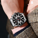 Curren 3 wijzerplaten Chronograaf Luxe Polshorloge