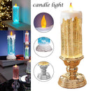 Farveskiftende LED Vandlys med Glitter