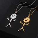 Grappige Stickman Hanger Halsband