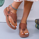 Strand Tassel Sandalen