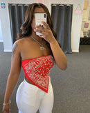 Tube Crop Bandana Tops 