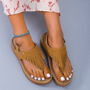Strand Tassel Sandalen