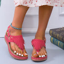Strand Tassel Sandalen
