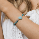 Natural Amazonite Heart Bracelet