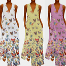 Vlinder Mouwloze Maxi Jurk