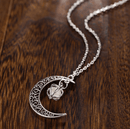 Crescent moon glow necklace