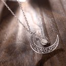 Crescent moon glow necklace