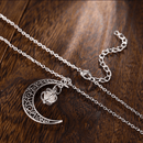 Crescent moon glow necklace