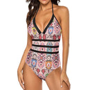 Boho one-piece swimsuit 