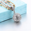 Gouden Kogel Bergkristal Ketting