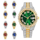 Fully Iced Out Roman Numerals Watch