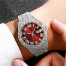 Fully Iced Out Roman Numerals Watch