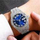 Fully Iced Out Roman Numerals Watch
