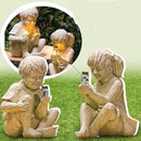 Children with Sun Flares Garden Statues