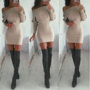 Women's Winter Off Shoulder Long Sleeve