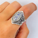 Boheemse stijl maansteen ring