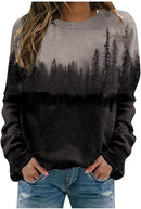Mountain Printed Pullover Sweatshirts