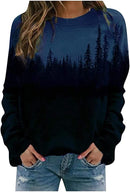 Mountain Printed Pullover Sweatshirts