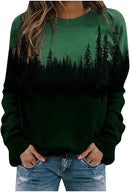 Mountain Printed Pullover Sweatshirts