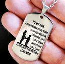 Fra mor til søn - Dog Tag Halskæde i rustfrit stål