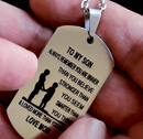 Fra mor til søn - Dog Tag Halskæde i rustfrit stål