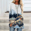 Plus Size Berg Bedrukte Sweatshirts