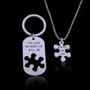 The Love Between Us Will Be Forever and Ever Puzzle Necklace