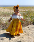 Off Shoulder Crop Top &amp; Ruffle Skirt Set