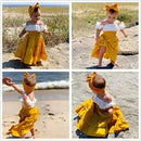 Off Shoulder Crop Top &amp; Ruffle Skirt Set