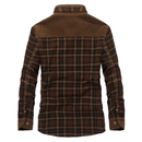 Flannel checked winter coat