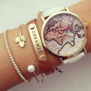 Retro World Map Watch