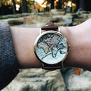 Retro World Map Watch